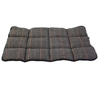 Jack and Vanilla Hondenkussen - Maat M - 45x73 cm - Pluche wol - Tartan - Bruin / grijs