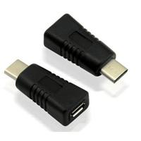 VALUE 12.99.3190 tussenstuk voor kabels USB 2.0 Type C USB 2.0 Type Micro B Zwart - thumbnail