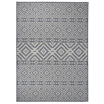 VidaXL Buitenkleed met patroon platgeweven 200x280 cm blauw