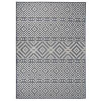 VidaXL Buitenkleed met patroon platgeweven 200x280 cm blauw