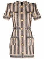 Balmain robe à rayures - Tons neutres