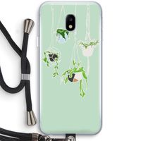 Hang In There: Samsung Galaxy J3 (2017) Transparant Hoesje met koord