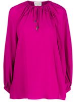 phaeonia blouse en soie à col noué - Rose