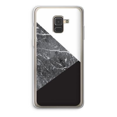 Combinatie marmer: Samsung Galaxy A8 (2018) Transparant Hoesje