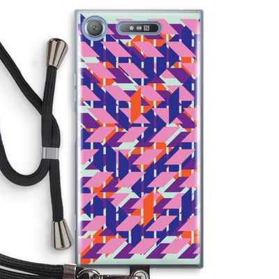 Skew Blush 3: Sony Xperia XZ1 Transparant Hoesje met koord