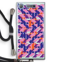 Skew Blush 3: Sony Xperia XZ1 Transparant Hoesje met koord