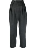 IRO pantalon fuselé court à fines rayures - Gris