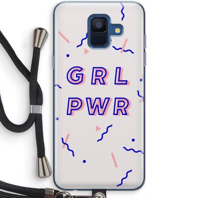 GRL PWR: Samsung Galaxy A6 (2018) Transparant Hoesje met koord
