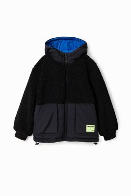 Tweezijdig draagbaar vest met capuchon - BLACK - 13/14