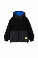 Tweezijdig draagbaar vest met capuchon - BLACK - 13/14
