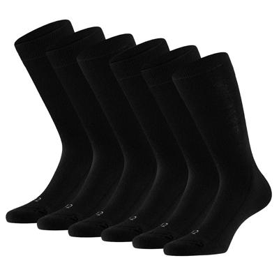 Apollo Merinowollen Sokken Badstof Zool 6-pack Zwart-39/42