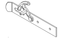 Waelbers Overslag met hevel 300mm, blauw verzinkt (GV) - 10 Stuk(s) - 0221.32