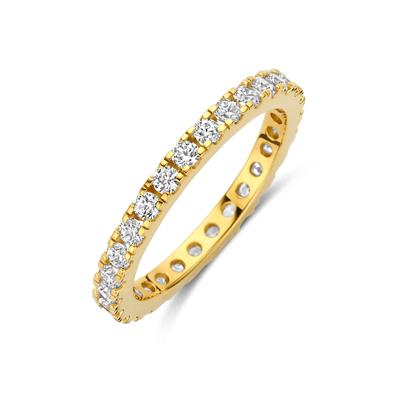 Verguld Geel 925 Zilveren Ring met Zirkonia - 2.2mm Damesring