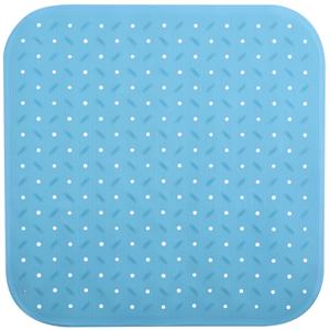 MSV Douche/bad anti-slip mat badkamer - rubber - turquoise - 54 x 54 cm