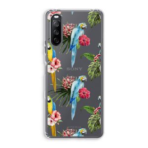 Kleurrijke papegaaien: Sony Xperia 10 III Transparant Hoesje