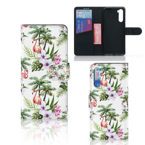 OnePlus Nord Telefoonhoesje met Pasjes Flamingo Palms