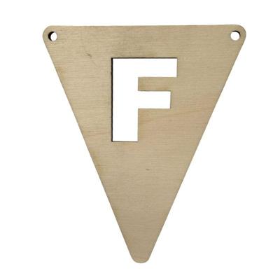 JeP kids houten vlagletter alfabet-F