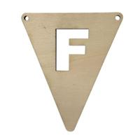 JeP kids houten vlagletter alfabet-F