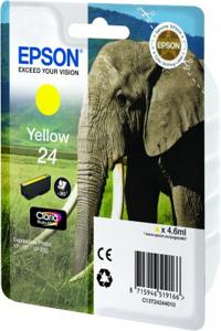 Epson Elephant Singlepack Yellow 24 Claria Photo HD Ink