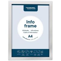 Europel zelfklevend kader ft A4, zilver, pak van 2 stuks