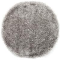 Rond Hoogpolig Vloerkleed Met Glittergaren Grijs-Ø 120 cm