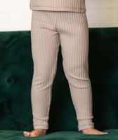 Ribbed-Knit Pants Beige - thumbnail