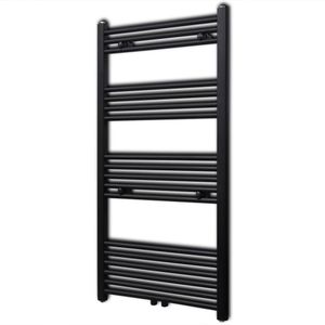 VidaXL Radiator / handdoekenrek recht 600x1160 mm zwart