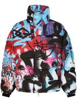 Dolce & Gabbana doudoune oversize à imprimé graffiti - Multicolore - thumbnail