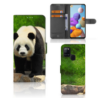 Samsung Galaxy A21s Telefoonhoesje met Pasjes Panda