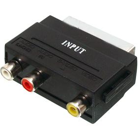 Valueline 21p Scart - 2 x RCA Scart 21pin Zwart