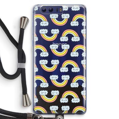 Regenboog: Honor 9 Transparant Hoesje met koord