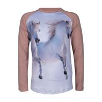 Red Horse Pixel Sweatshirt lichtroze maat:152 - thumbnail