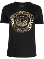 Just Cavalli t-shirt en coton à logo imprimé - Noir