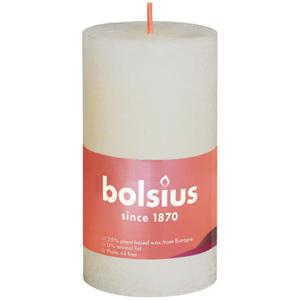 Bolsius Shine Collection Rustiek Stompkaars 100/50 Soft Pearl- Zacht Parel