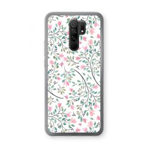 Sierlijke bloemen: Xiaomi Redmi 9 Transparant Hoesje