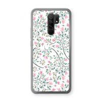 Sierlijke bloemen: Xiaomi Redmi 9 Transparant Hoesje