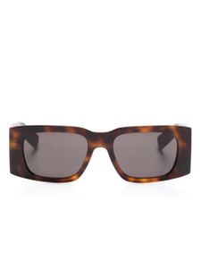 Saint Laurent Eyewear lunettes de soleil à effet écailles de tortue - Marron