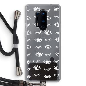 Eye pattern #3: OnePlus 8 Pro Transparant Hoesje met koord