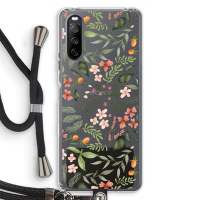 Sweet little flowers: Sony Sony Xperia 10 III Transparant Hoesje met koord