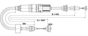 Koppelingkabel ATE, u.a. für VW, Seat