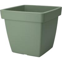 Pro Garden Plantenpot/bloempot Square Classic - kunststof - groen - D39 x H35 cm