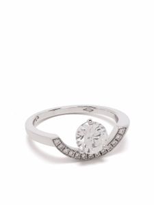 Loyal.e Paris bague Intrépide Grand Arc en or blanc 18ct ornée de diamants - Argent