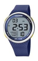Horlogeband Calypso K5785-3 Kunststof/Plastic Blauw