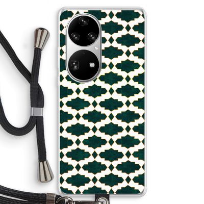 Moroccan tiles: Huawei P50 Pro Transparant Hoesje met koord