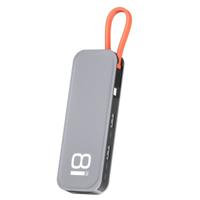 ROCK TR03 8 in 1 type-C/USB-C naar HDMI multifunctionele Verleng NAAF adapter (grijs)
