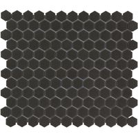The Mosaic Factory London kleine hexagon mozaïek tegels 26x30 zwart