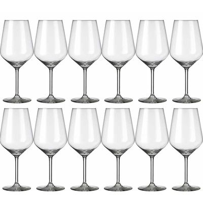 18x Luxe wijnglazen voor witte wijn 380 ml Carre