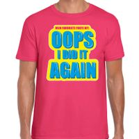 Foute party Oops I did it again verkleed t-shirt roze heren - Foute party hits outfit/ kleding - thumbnail