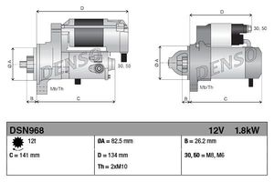 Startmotor DSN968