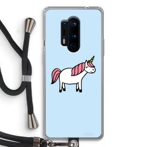 Eenhoorn: OnePlus 8 Pro Transparant Hoesje met koord